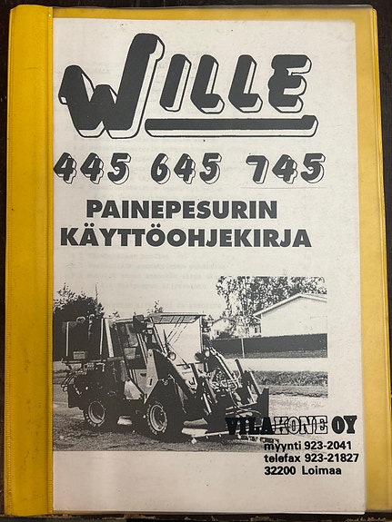 Wille 445 645 745 painepesurin käyttöohjekirja
