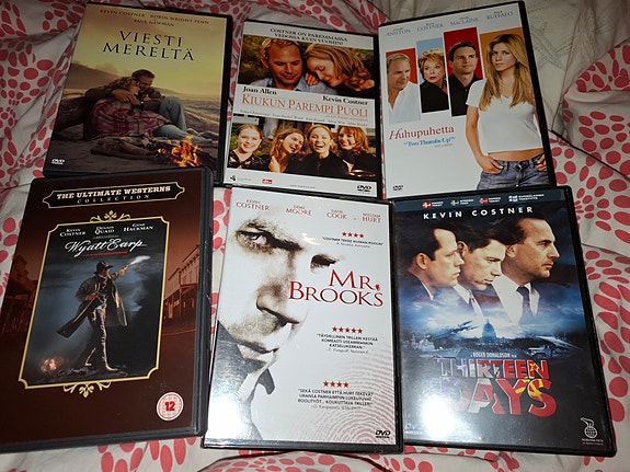 DVD-elokuvat 6 kpl Kevin Costner