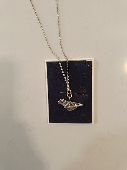 Kalevala kaulakoru hopea unisex