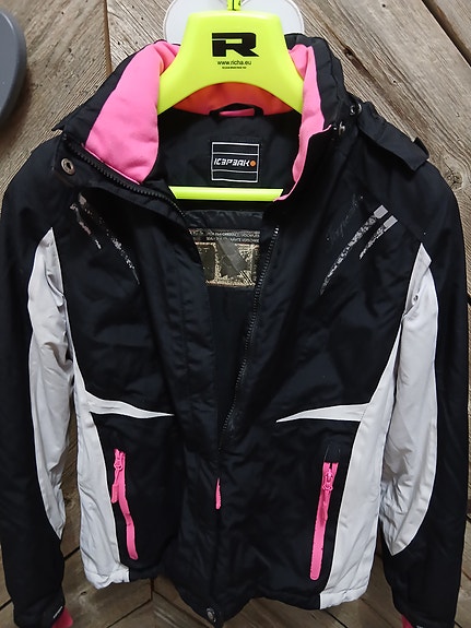 Icepeak ulkoilutakki naisten S/164cm musta pinkki valkoinen