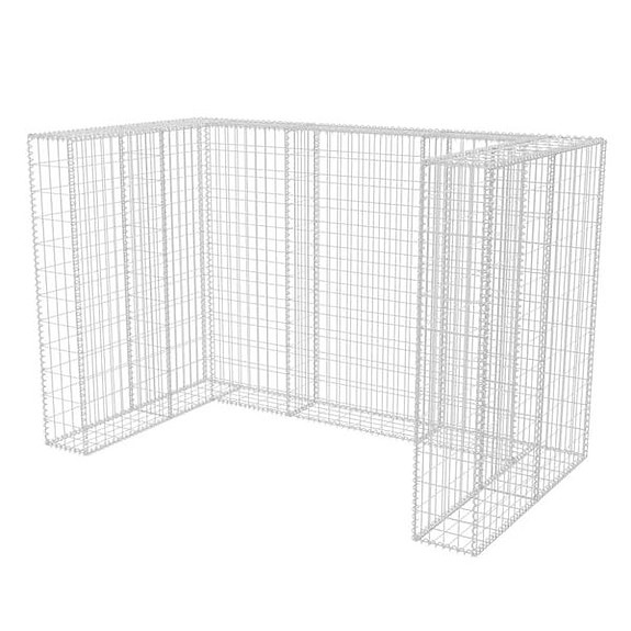 vidaXL Kivikoriaita kahdelle roska-astialle 180x100x120 cm(sku142559