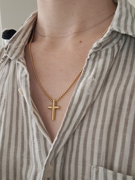 Miesten kullattu teräs kaulakoru -uusi - Radiant Jewelry