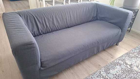 IKEA KLIPPAN-sohva, harmaa kangasverhoilu