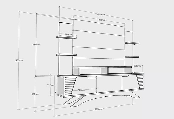 Moderni TV-taso, Pähkinä Valkoinen, 180x148,6x29,5 cm, 100% Melamiinipinnoitet