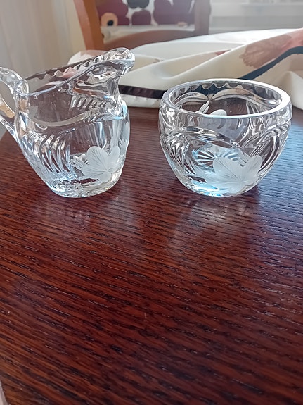 Riihimäki Lasi,sokerikko ja kermakko