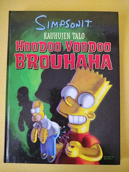 Myydään Simpsonit Kauhujen talo Hoodoo Voodoo Brouhaha sarjakuva-albumi