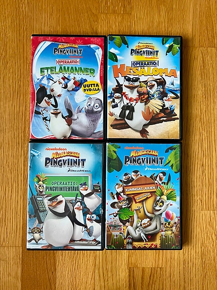 Madagascarin pingviinit DVD 4 kpl