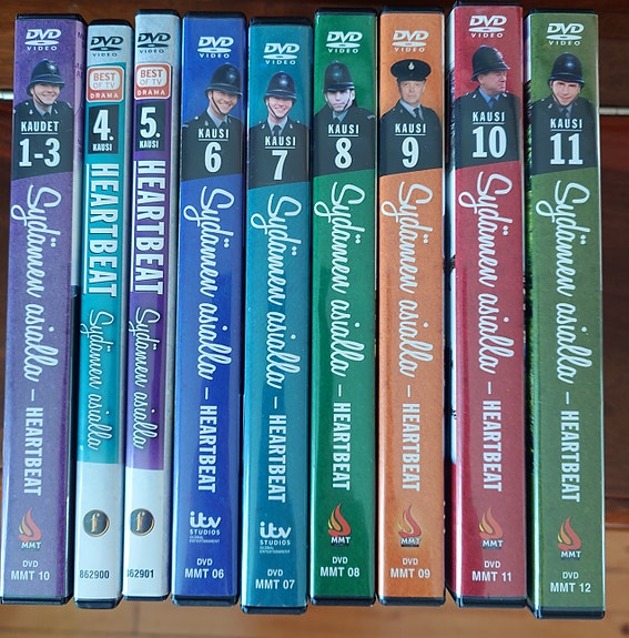 Sydämen asialla dvd-sarja kaudet 1–11, tekstityskieli Suomi.