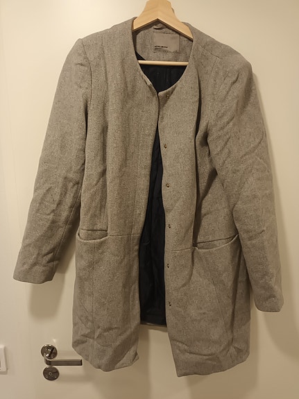 Harmaa Vero Moda-villakangastakki, vain nouto