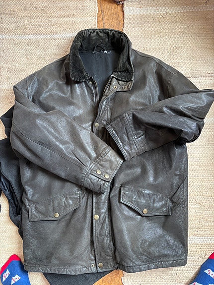 Gant miesten nahkatakki XL ruskea
