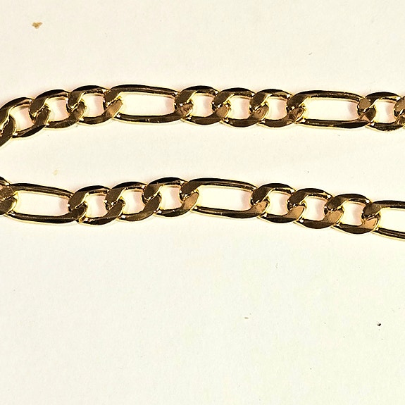 Kaula ketju 4,8 mm x 50 cm 18 k kullattu teräs.