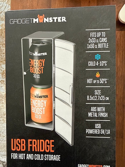 GadgetMonster USB-jääkaappi juomatölkeille ja -pulloille