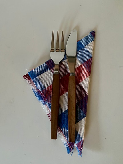 Teak aterimet vintage