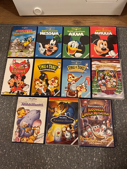 Disneyn DVD-elokuvia ja lyhärikokoelmia