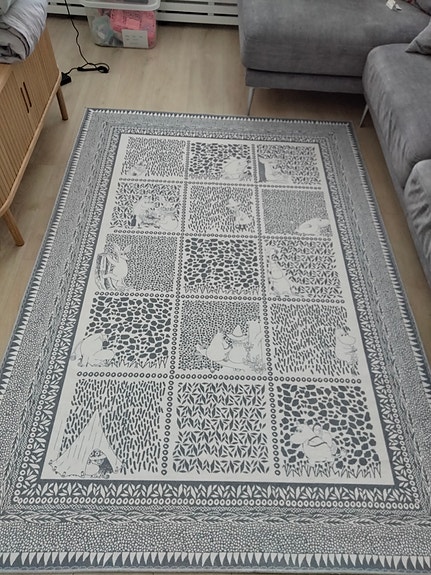 Vallila Muumi matto 140 x 200 harmaa