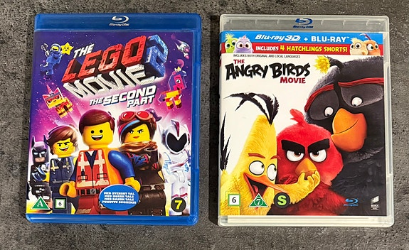 The Lego Movie 2 Blu-ray ja The Angry Birds Movie Blu-ray/3D