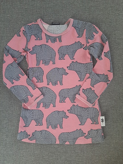 Paapii 104 110 tunika paita karhu pinkki