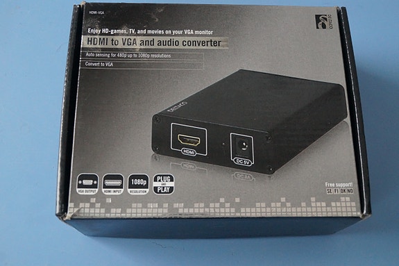 Deltaco HDMI to VGA and audio converter sovitin