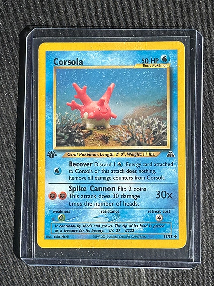 Corsola 1st Edition - Neo Discovery 37 - Pokemon kortti - NM