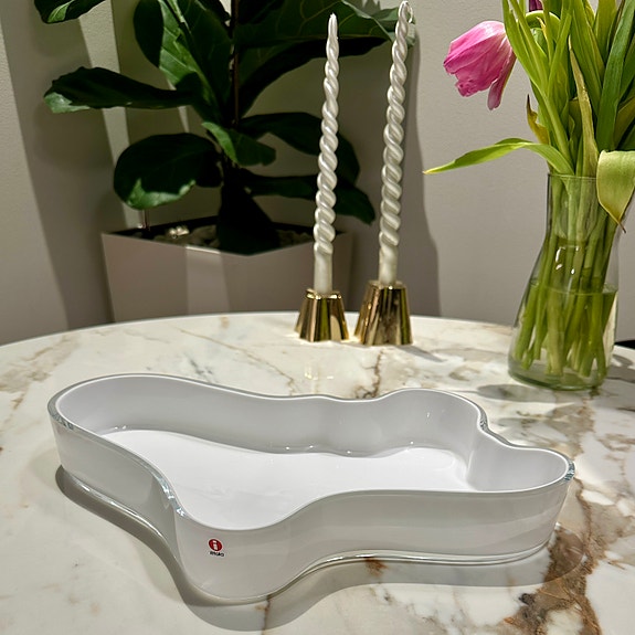 Iittala Alvar Aalto Malja 380X50mm valkoinen alkuperäisessä pakkauksessa