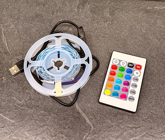 LED-valonauha kaukosäätimellä 5m
