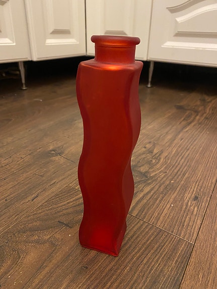 IKEA maljakko punainen lasi