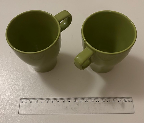 IKEA mukit vihreä keramiikka