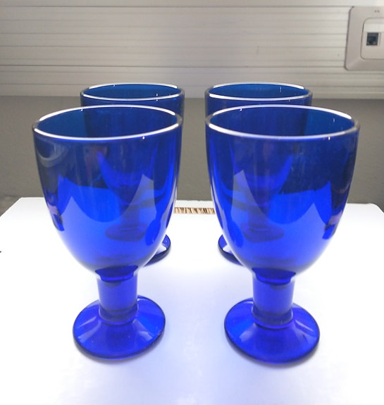 Iittala Verna Kerttu Nurminen sininen juomalasi 4 kpl