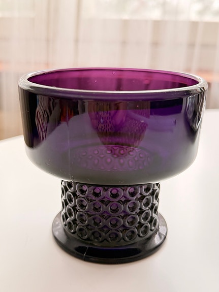 Lasi malja jalallinen violetti noin 12 cm