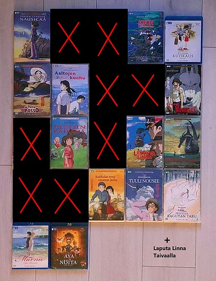 Studio Ghibli anime-elokuvia (DVD ja Blu-ray)