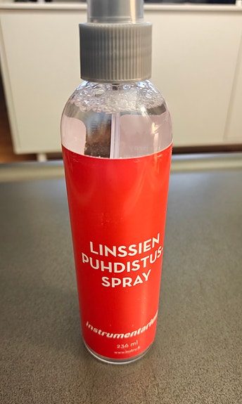 linssien puhdistusspray