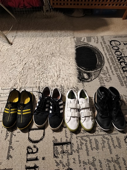 Adidas kengät 41, Reebok kengät 40, kevyt kengät 39
