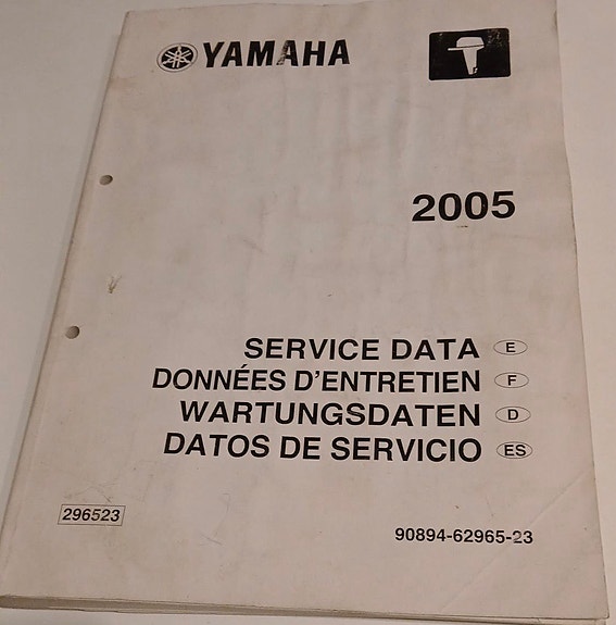 Yamaha Service Data 2005 – huoltotiedot
