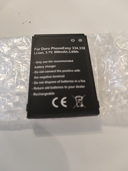 Doro 334/338 puhelimen akku 3,7V 800mAh musta