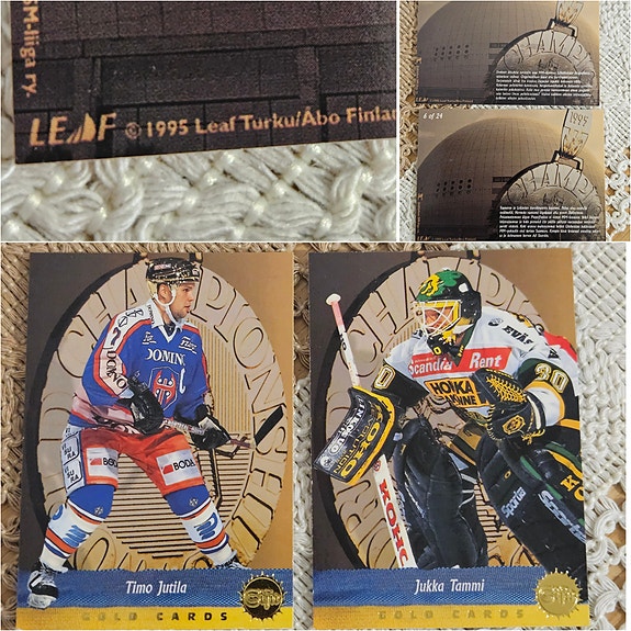 1995 Leaf Sisu Gold jääkiekko kortit keräily kortti