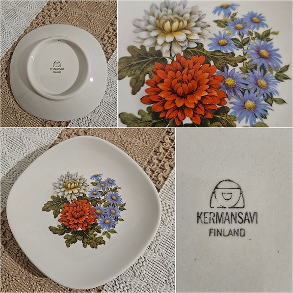 Kermansavi kukka keramiikka taulu lautanen