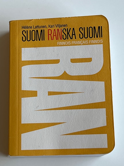 Suomi-Ranska-Suomi Tasku sanakirja. Voidaan postittaa
