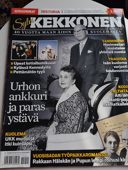 Sylvi Kekkonen -lehti Urhon ankkuri ja paras ystävä