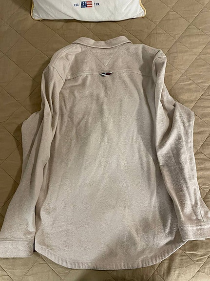 Tommy Hilfiger Tommy Jeans miesten pitkähihainen puuvillapaita beige L