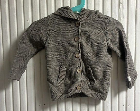 Newbie hupullinen neuletakki nallekorvilla, koko 74