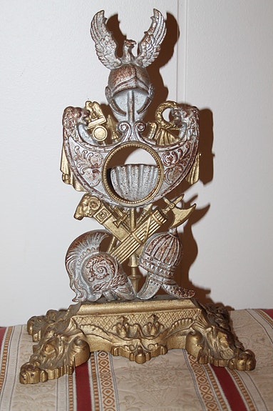 1800-luku Högfors Suomi taskukello Empire teline vintage antiikki valurauta