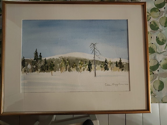 Maalaus, Akvarelli "Ylläs ", Pekka Ryynänen