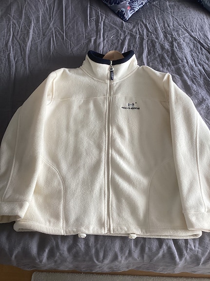 Fleece-takki valkoinen M miehille