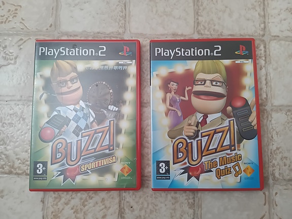 PlayStation 2 Buzz! -pelit Sporttivisa ja The Music Quiz