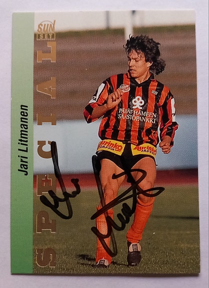 Jari Litmanen nimikirjoitus (SunSet 94)