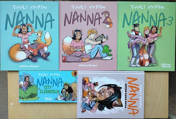 Tuuli Hypén Nanna -sarjakuvakirjat 5 kpl