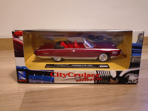 Ray City Cruiser -kokoelma, metallivalettu 1964 Chrysler Turbine, 1:43