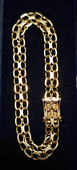 Kultainen ranneketju 14k X-Lenkki
