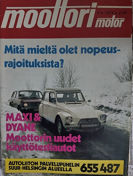Vanhoja Moottori-lehtiä