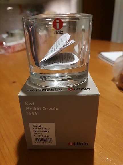 Iittala Kivi tuikkukynttilälyhty 60 mm kirkas lasi